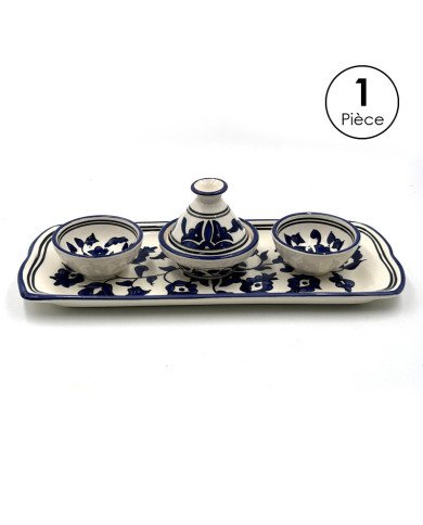 Service à soupe en céramique artisanale bleu et blanc 11pcs Service à soupe en céramique artisanale bleu et blanc 11pcs