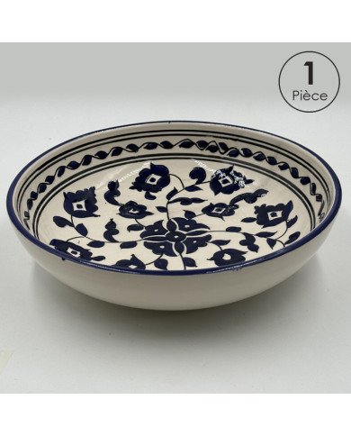 Service à Couscous en céramique artisanale bleu et blanc 12pcs Service à Couscous en céramique artisanale bleu et blanc 12pcs