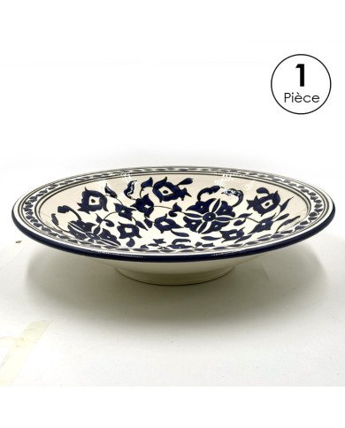 Service à Couscous en céramique artisanale bleu et blanc 12pcs Service à Couscous en céramique artisanale bleu et blanc 12pcs