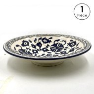 Service à Couscous en céramique artisanale bleu et blanc 12pcs