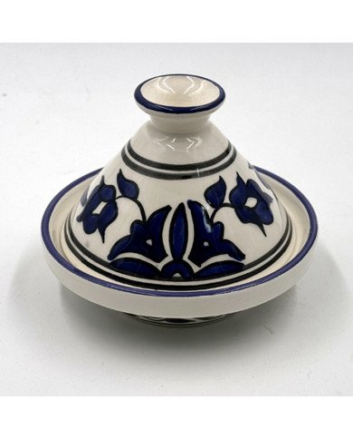 Service à Couscous en céramique artisanale bleu et blanc 12pcs Service à Couscous en céramique artisanale bleu et blanc 12pcs