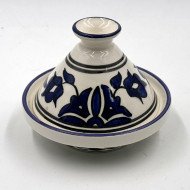 Service à Couscous en céramique artisanale bleu et blanc 12pcs