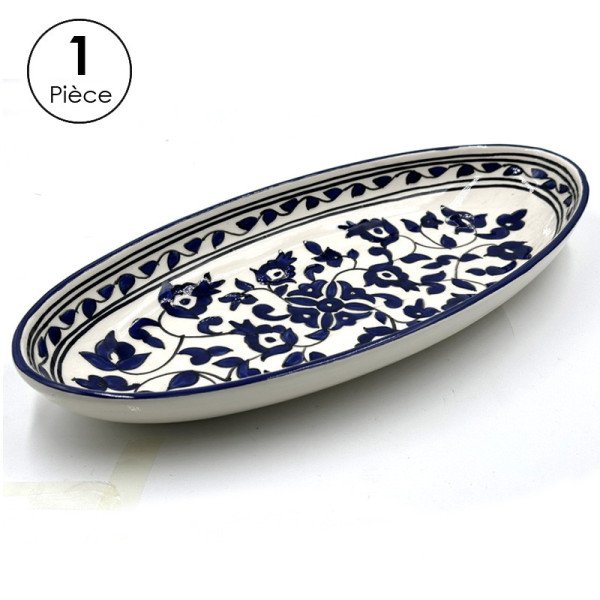 Service à Table Royal en céramique artisanale bleu et blanc 21pcs