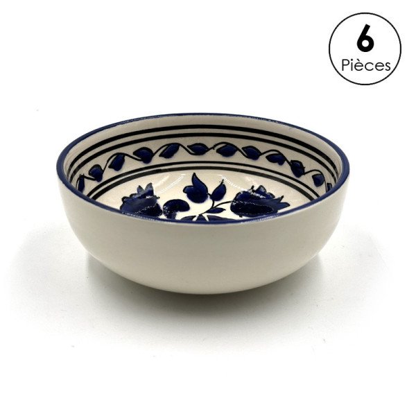 Service à Table Royal en céramique artisanale bleu et blanc 21pcs