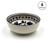 Service à Table Royal en céramique artisanale bleu et blanc 21pcs