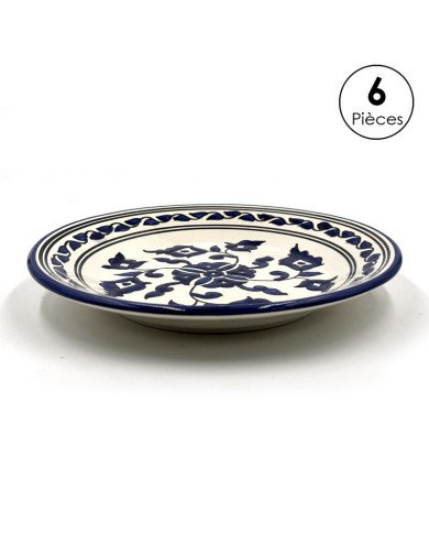 Service à Table Royal en céramique artisanale bleu et blanc 21pcs Service à Table Royal en céramique artisanale bleu et blanc 21pcs