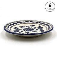 Service à Table Royal en céramique artisanale bleu et blanc 21pcs