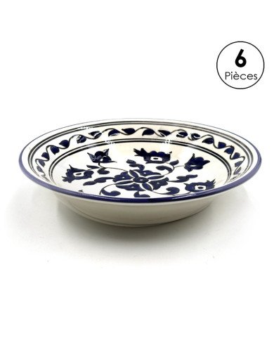 Service à Table Royal en céramique artisanale bleu et blanc 21pcs Service à Table Royal en céramique artisanale bleu et blanc 21pcs