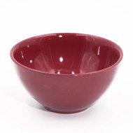 Service à soupe 7 pièces en céramique en Blanc et Rouge