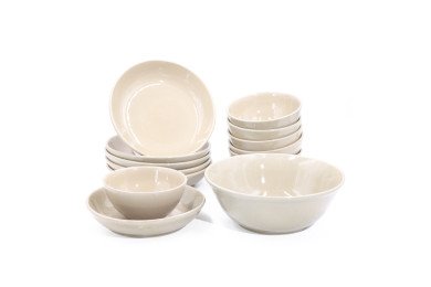 Service à table 13 pièces en céramique Lin Celadon