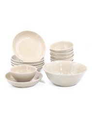 Service à table 13 pièces en céramique Lin Celadon