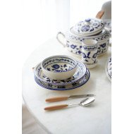 Service à Table Royal en céramique artisanale bleu et blanc 21pcs