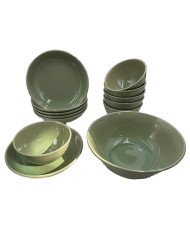 Service de Table en Céramique 13 pièces - Vert