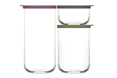 Lot de 3 Pots de Conservation en Verre Duo - LAV