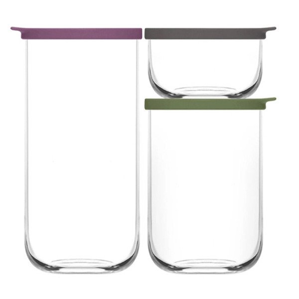 Lot de 3 Pots de Conservation en Verre Duo - LAV