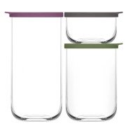 Lot de 3 Pots de Conservation en Verre Duo - LAV