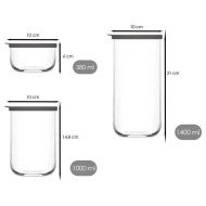 Lot de 3 Pots de Conservation en Verre Duo - LAV