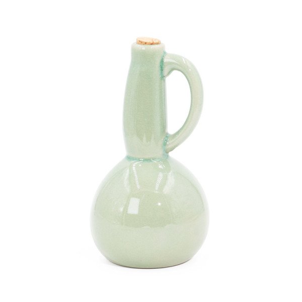 Bouteille pour Huile en céramique Verte avec bouchon en liège – Design élégant et pratique