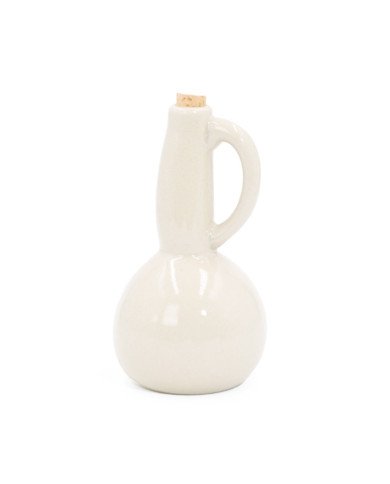 Bouteille pour Huile en céramique Beige avec bouchon en liège – Design élégant et pratique