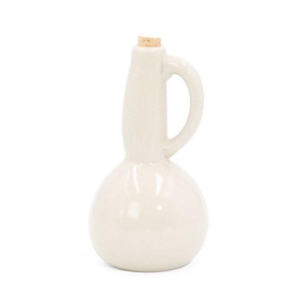 Bouteille pour Huile en céramique Beige avec bouchon en liège – Design élégant et pratique