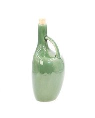 Bouteille pour Huile en céramique Verte avec bouchon en liège – Design élégant et pratique