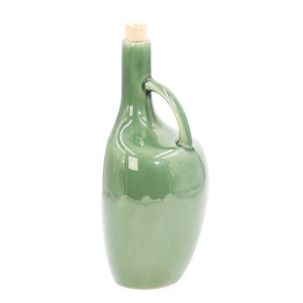 Bouteille pour Huile en céramique Verte avec bouchon en liège – Design élégant et pratique