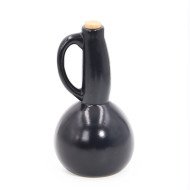 Bouteille pour Huile en céramique Noir avec bouchon en liège – Design élégant et pratique