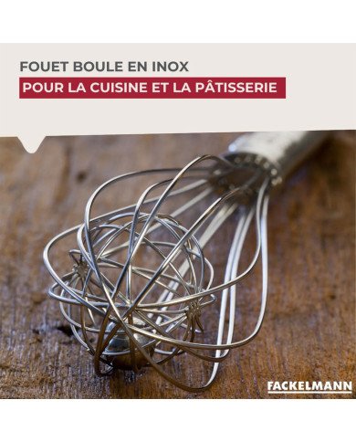 Fouet de cuisine et pâtisserie en inox avec bille 27cm Nirosta - FACKE Fouet de cuisine et pâtisserie en inox avec bille 27cm Nirosta - FACKE