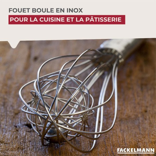 Fouet de cuisine et pâtisserie en inox avec bille 27cm Nirosta - FACKE Fouet de cuisine et pâtisserie en inox avec bille 27cm Nirosta - FACKE