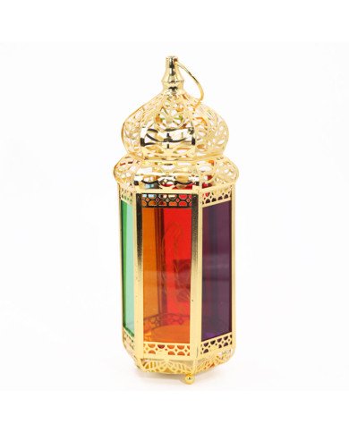 Lanterne Décorative Fanous Ramadan Métal Doré avec Lumière LED – Ambiance chaleureuse et festive Lanterne Décorative Fanous Ramadan Métal Doré avec Lumière LED – Ambiance chaleureuse et festive