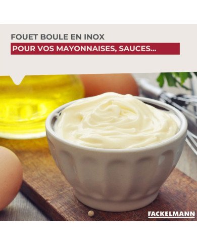 Fouet de cuisine et pâtisserie en inox avec bille 27cm Nirosta - FACKE Fouet de cuisine et pâtisserie en inox avec bille 27cm Nirosta - FACKE