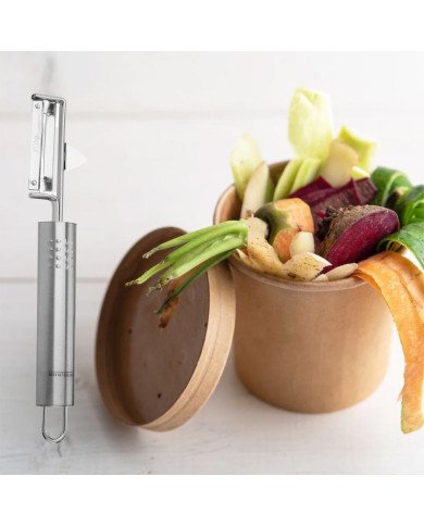 Eplucheur à légumes inox 19 ovale Nirosta - FACKELMANN Eplucheur à légumes inox 19 ovale Nirosta - FACKELMANN