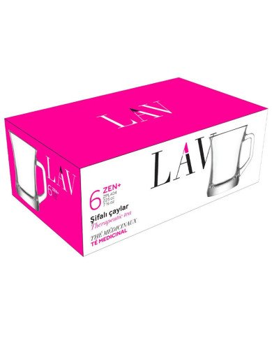 Lot de 6 Verres à Thé 220ml Zen+ - LAV Lot de 6 Verres à Thé 220ml Zen+ - LAV