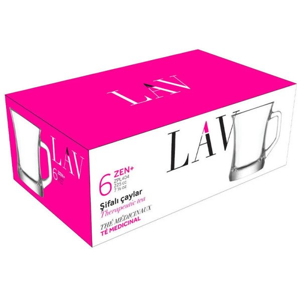 Lot de 6 Verres à Thé 220ml Zen+ - LAV