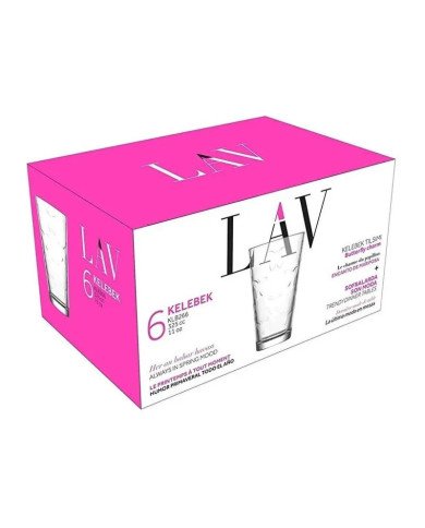 Lot de 6 Verres à Eau 325ml Kelebek - LAV Lot de 6 Verres à Eau 325ml Kelebek - LAV