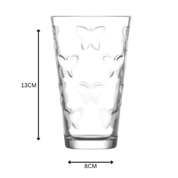 Lot de 6 Verres à Eau 325ml Kelebek - LAV