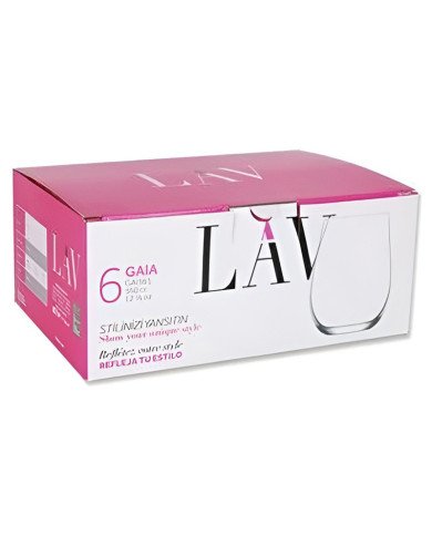 Lot de 6 Verres à Eau 360ml Gaia - LAV Lot de 6 Verres à Eau 360ml Gaia - LAV