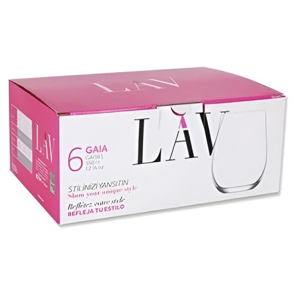 Lot de 6 Verres à Eau 360ml Gaia - LAV