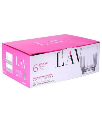 Lot de 6 Verres à Eau 330ml Tokyo - LAV Lot de 6 Verres à Eau 330ml Tokyo - LAV