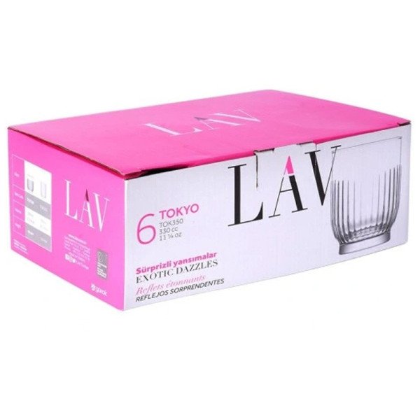 Lot de 6 Verres à Eau 330ml Tokyo - LAV