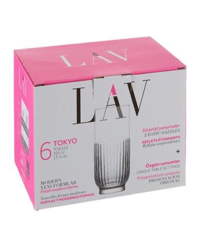 Lot de 6 Verres à Eau 395ml Tokyo - LAV Lot de 6 Verres à Eau 395ml Tokyo - LAV