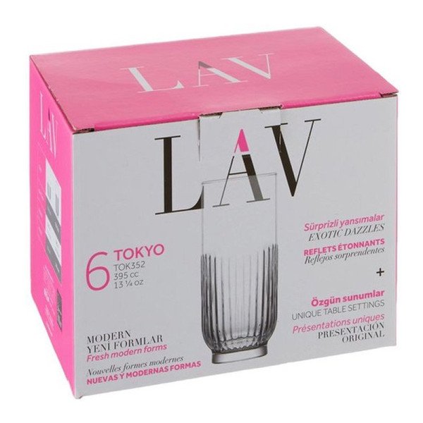 Lot de 6 Verres à Eau 395ml Tokyo - LAV