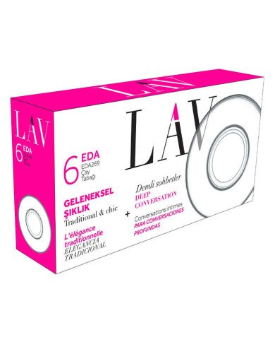 Lot de 6 Sous-Tasses à Thé Eda Ø 11,5cm - LAV Lot de 6 Sous-Tasses à Thé Eda Ø 11,5cm - LAV