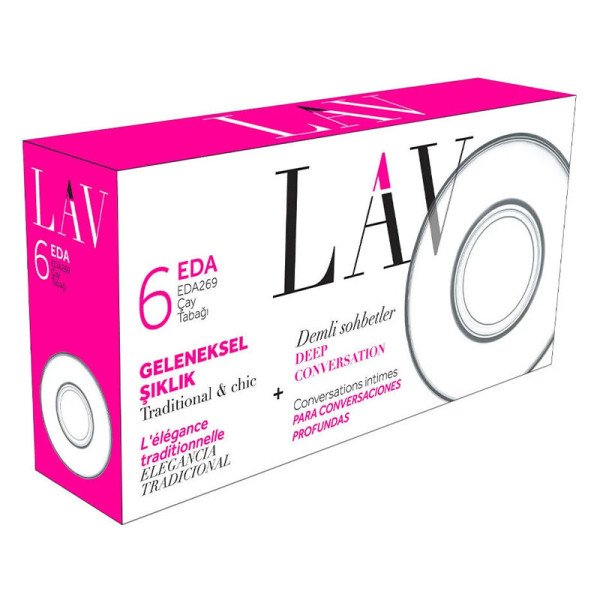 Lot de 6 Sous-Tasses à Thé Eda Ø 11,5cm - LAV