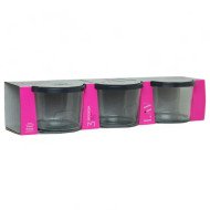Lot de 3 Pots en Verre avec Couvercle Bodega 240ml - LAV Lot de 3 Pots en Verre avec Couvercle Bodega 240ml - LAV