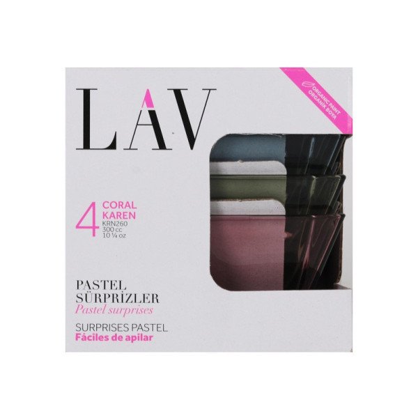 Lot de 4 Bols à Crème Coral Karen 300ml - LAV Lot de 4 Bols à Crème Coral Karen 300ml - LAV