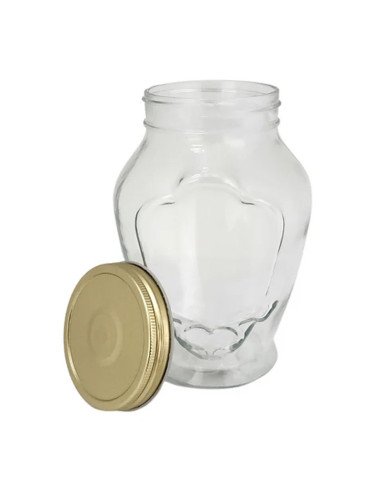 Pot de Conservation avec couvercle Doré 1000ml - LAV Pot de Conservation avec couvercle Doré 1000ml - LAV