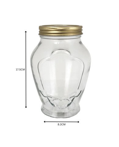 Pot de Conservation avec couvercle Doré 1000ml - LAV Pot de Conservation avec couvercle Doré 1000ml - LAV