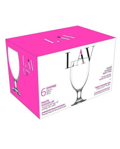 Lot de 6 Verres à Eau 590ml Empire - LAV Lot de 6 Verres à Eau 590ml Empire - LAV