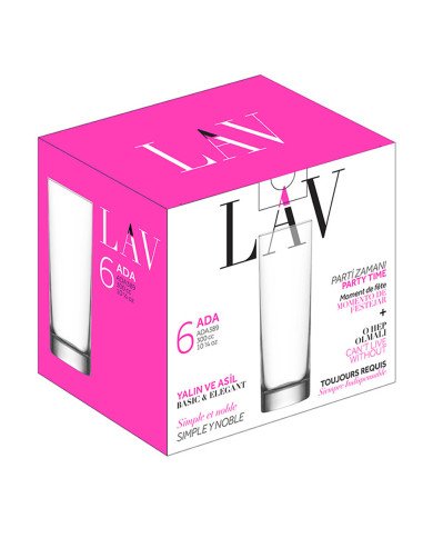 Lot de 6 Verres à Eau 315ml Ada - LAV Lot de 6 Verres à Eau 315ml Ada - LAV